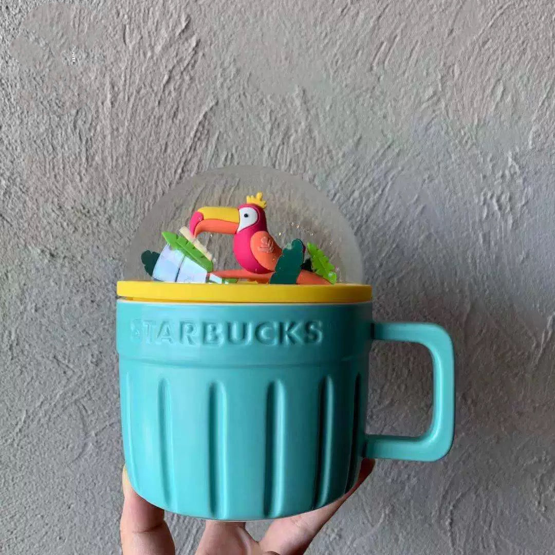 Starbucks -2021 Summer water cup Colorful jungle big bill bird