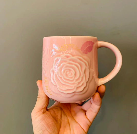 Starbucks -elegant pink ceramic cup