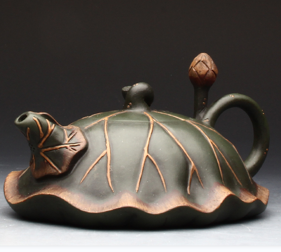 Master work Purple clay lotus teapot 280 ml-PCT007