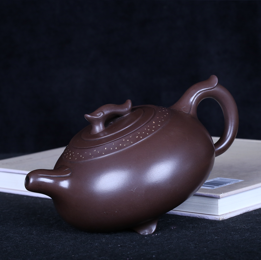 Master work black purple clay teapot 570ml-PCT008