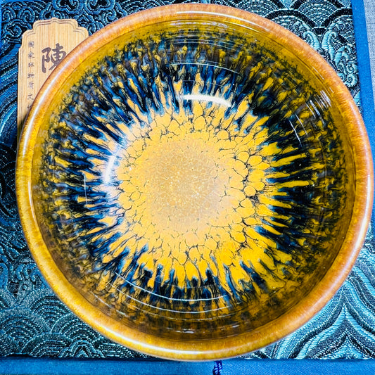 Master work golden peacock jianzhan teacup-IM193