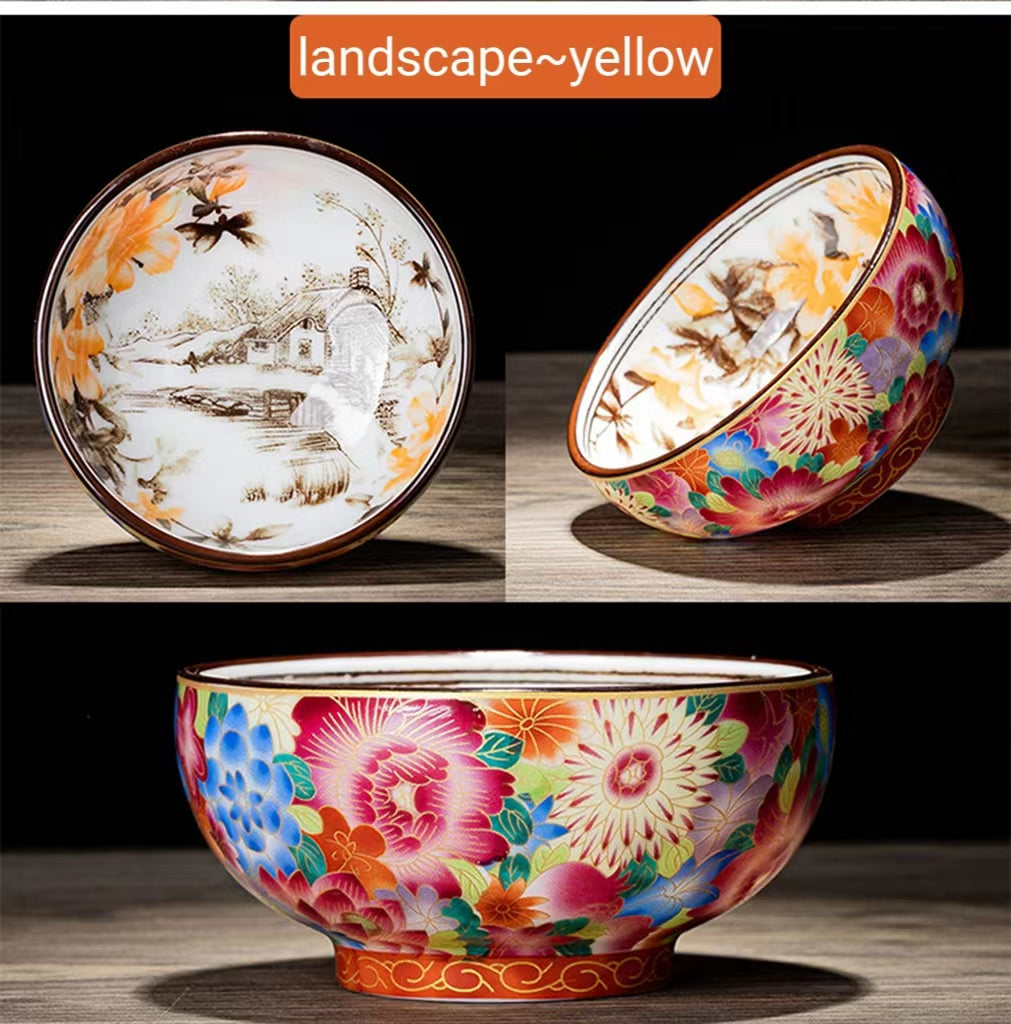 Enamel coloful tea cup for tea lover-IM001