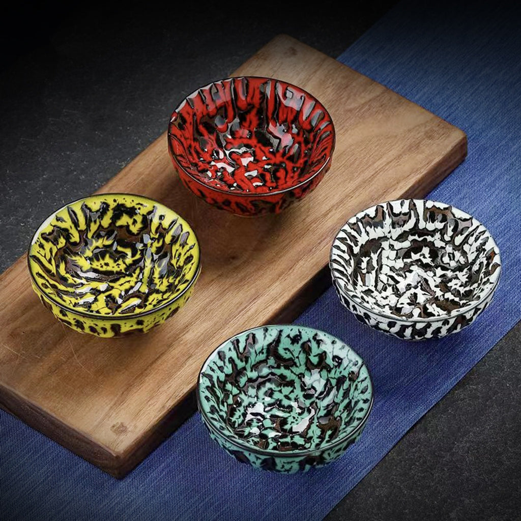 Four mythical beast tea cup jianzhan 4 pieces set-IM218