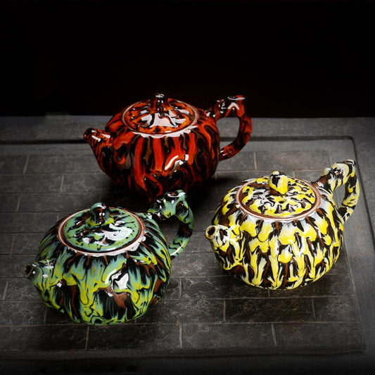 Four mythical beast tea pot three colors-IM314