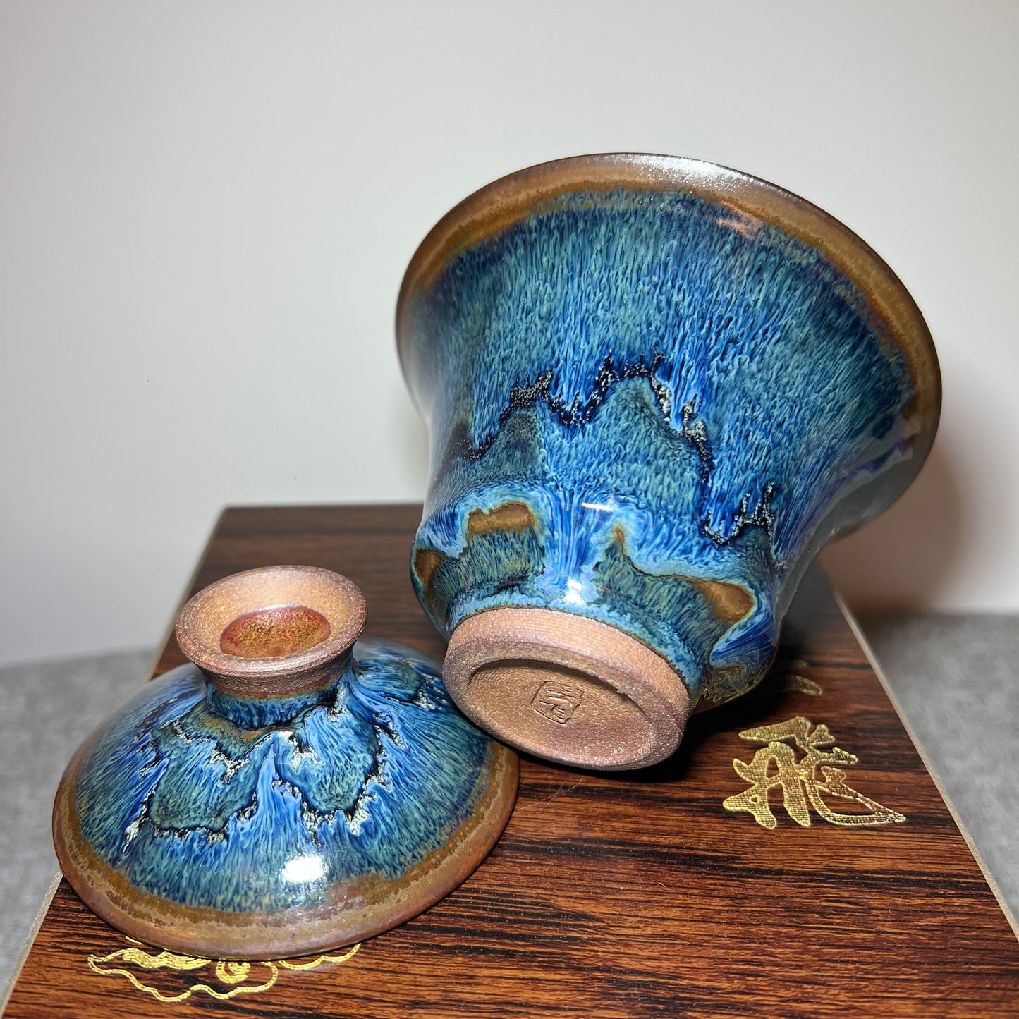 Master work chameleon blue gaiwan-IM315