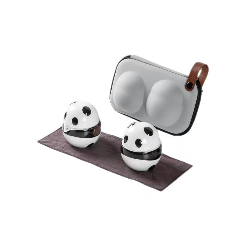 Panda quick teacup set with 2 pieces and 1 teajar-D1305