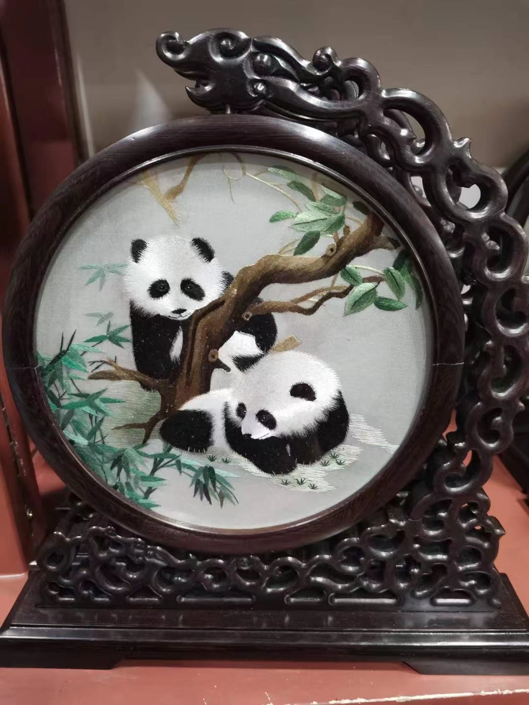 Shu embroidery double-sided embroidery handmade high-end Panda-D1313