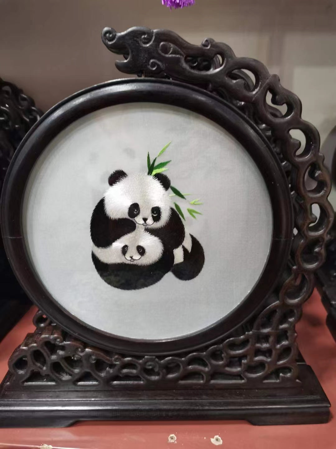 Shu embroidery double-sided embroidery handmade high-end Panda-D1313