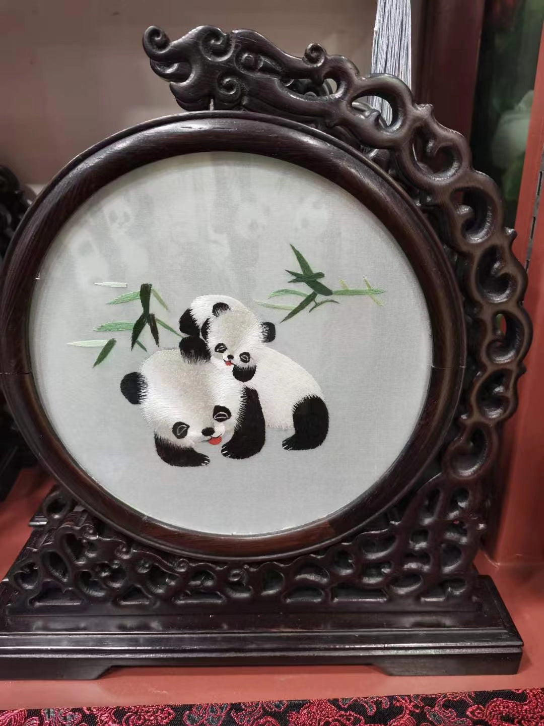 Shu embroidery double-sided embroidery handmade high-end Panda-D1313