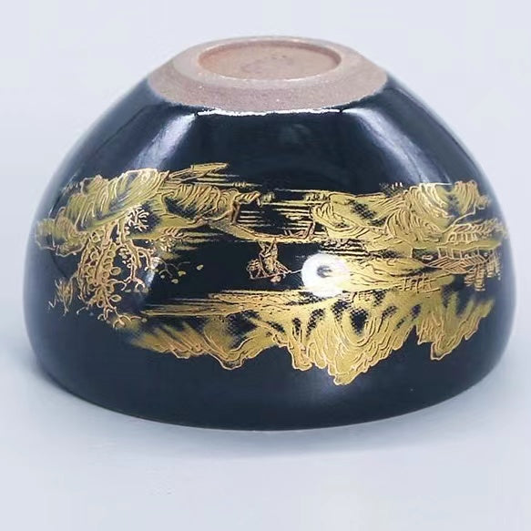 Black gold tea cup landscape jianzhan cup-IM269