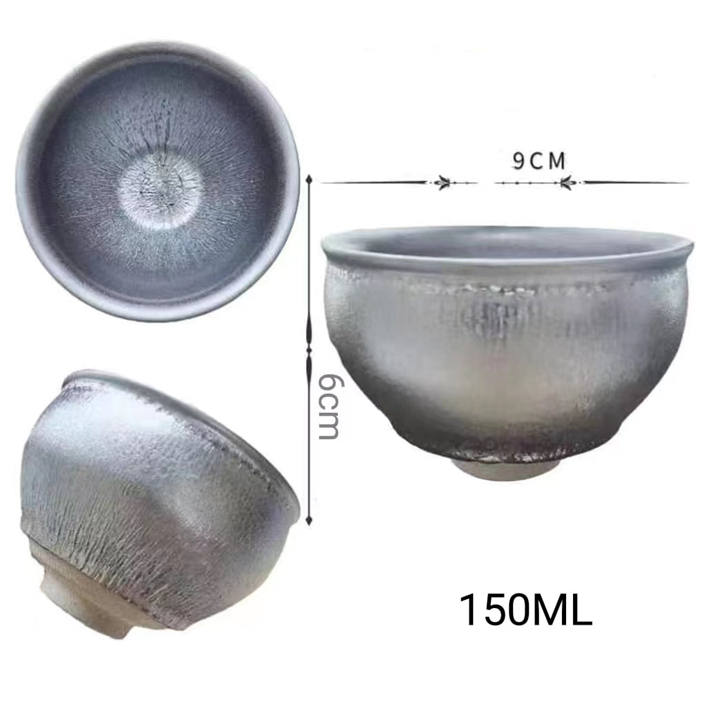 Silver jianzhan tea cup 5 shapes for choose-IM222