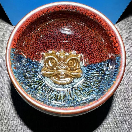 Master work double color lion jianzhan tea cup-IM175