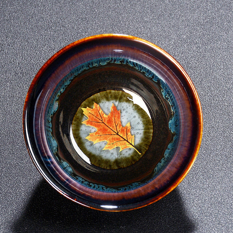 Leaves jianzhan tea cup-IM216