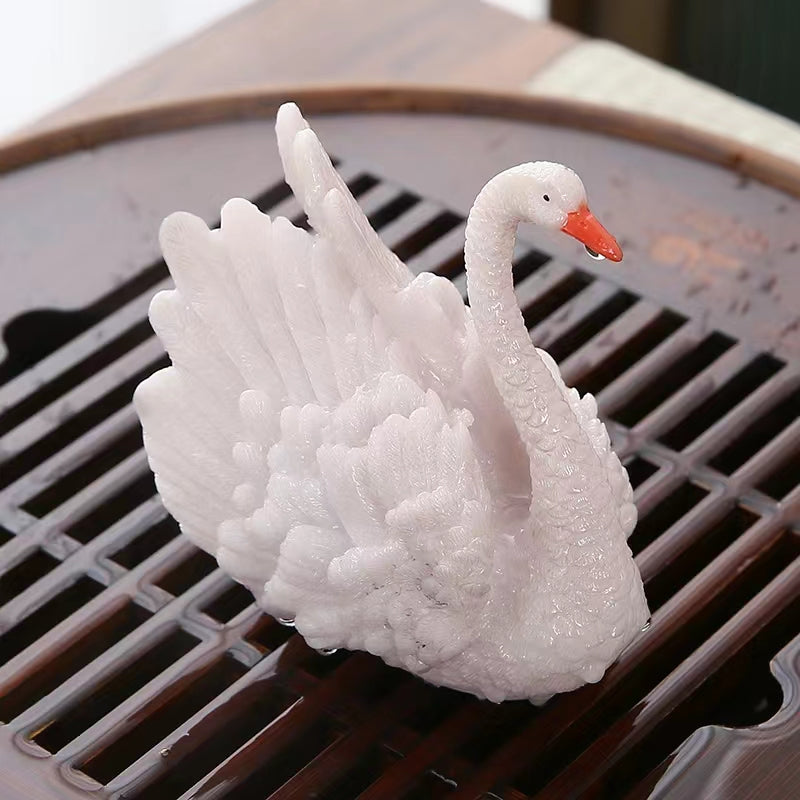 Tea pet change color white swan -IM603