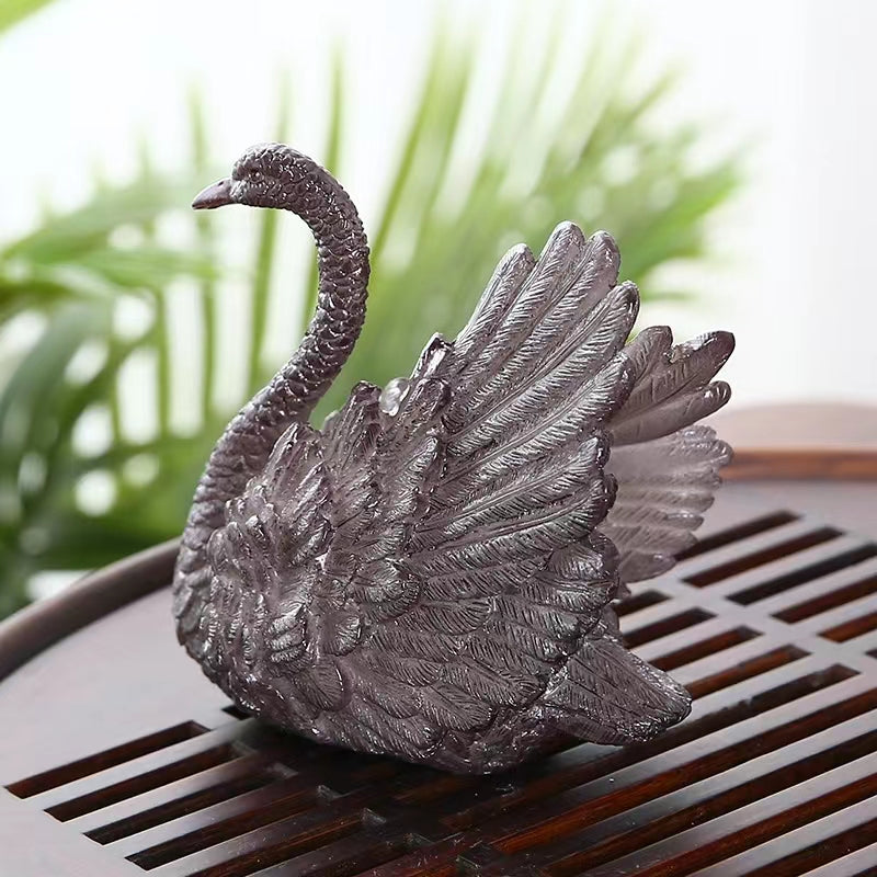 Tea pet change color white swan -IM603