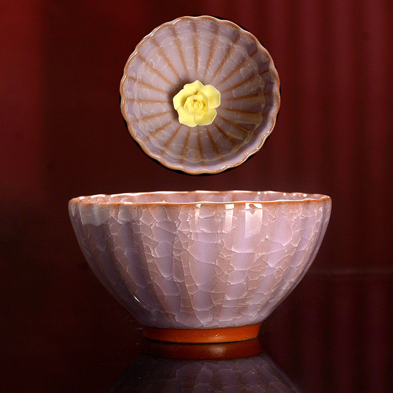 Ice break Peacock and flower jianzhan tea cup-IM215