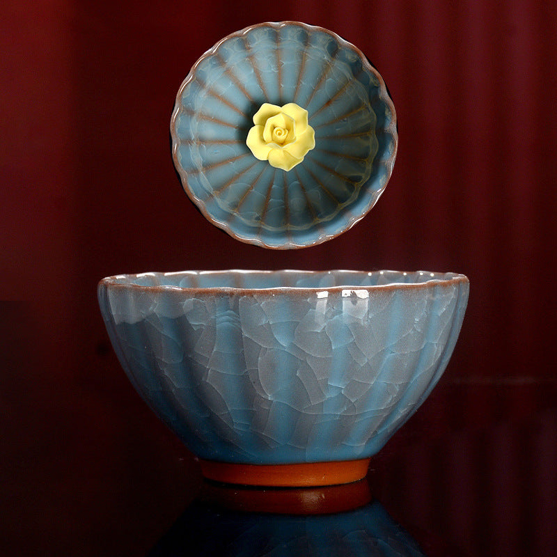 Ice break Peacock and flower jianzhan tea cup-IM215