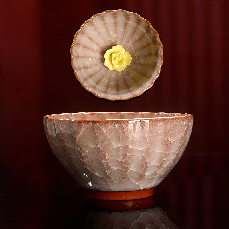 Ice break Peacock and flower jianzhan tea cup-IM215