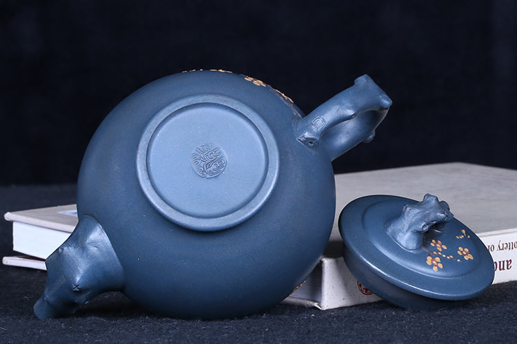 Master work purple clay handmade plum blossom teapot 350ml-PCT021