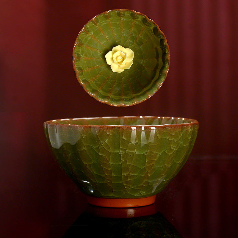 Ice break Peacock and flower jianzhan tea cup-IM215