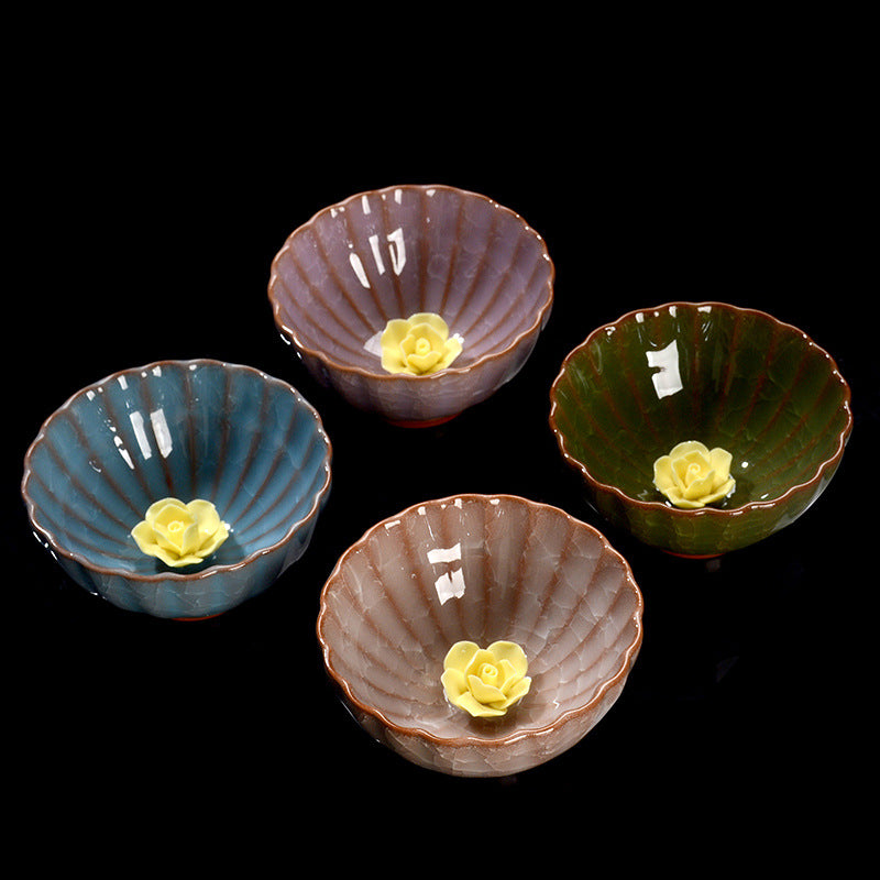 Ice break Peacock and flower jianzhan tea cup-IM215