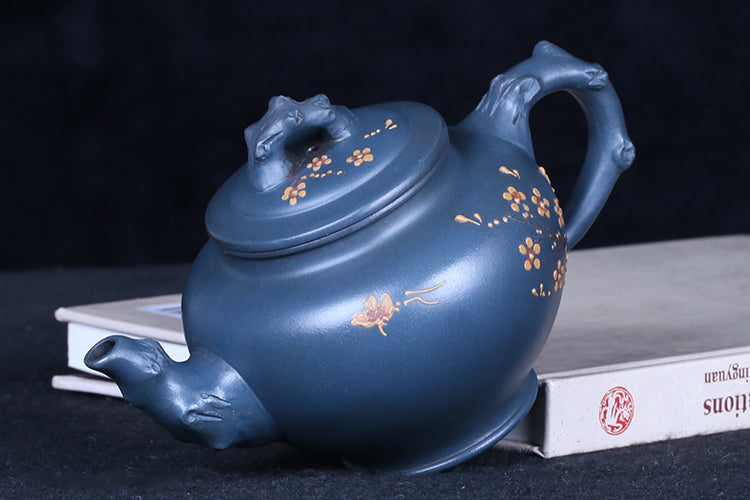 Master work purple clay handmade plum blossom teapot 350ml-PCT021