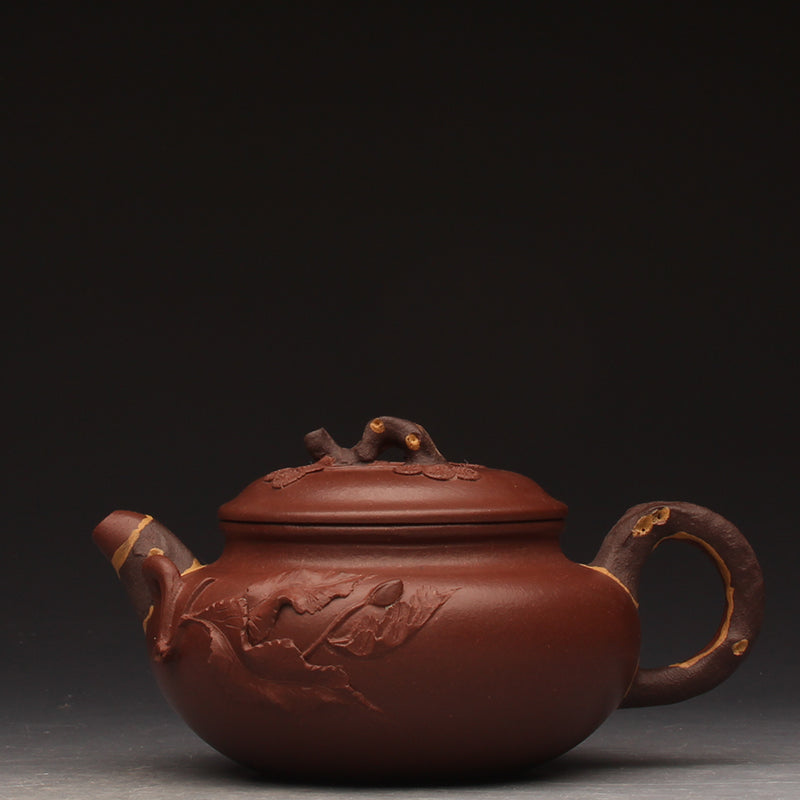 Master work purple clay pine needle teapot  200ml-PCT014