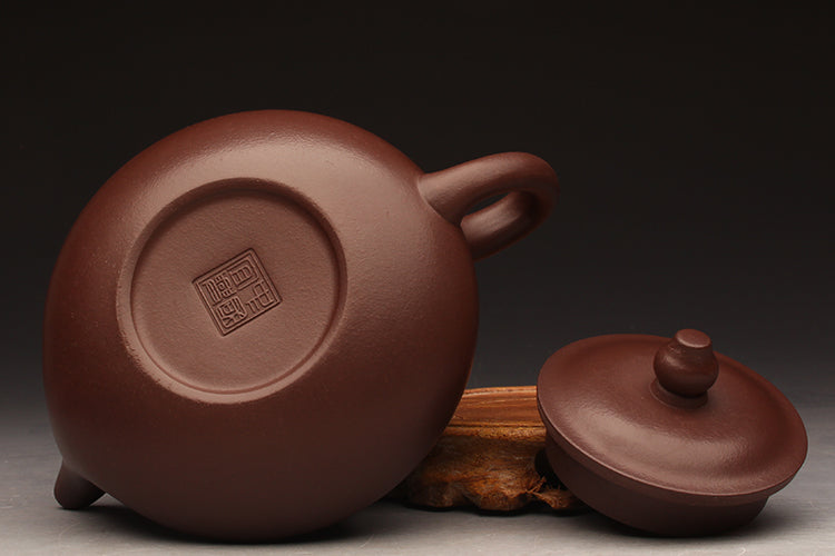 Master work purple clay Handmade Teapot with four cups-PCT012