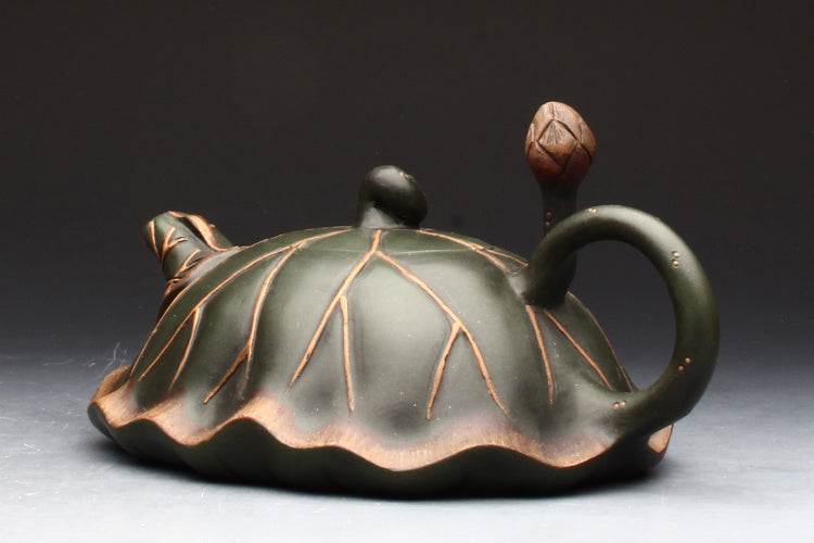 Master work Purple clay lotus teapot 280 ml-PCT007