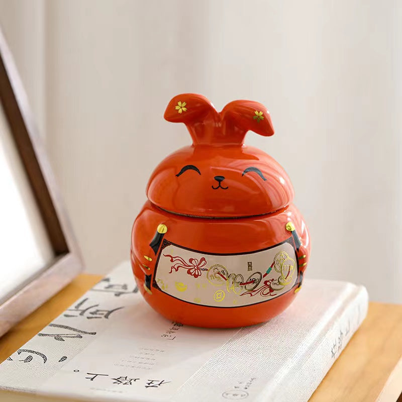 Fortune Rabbit Tea Jar-IM276