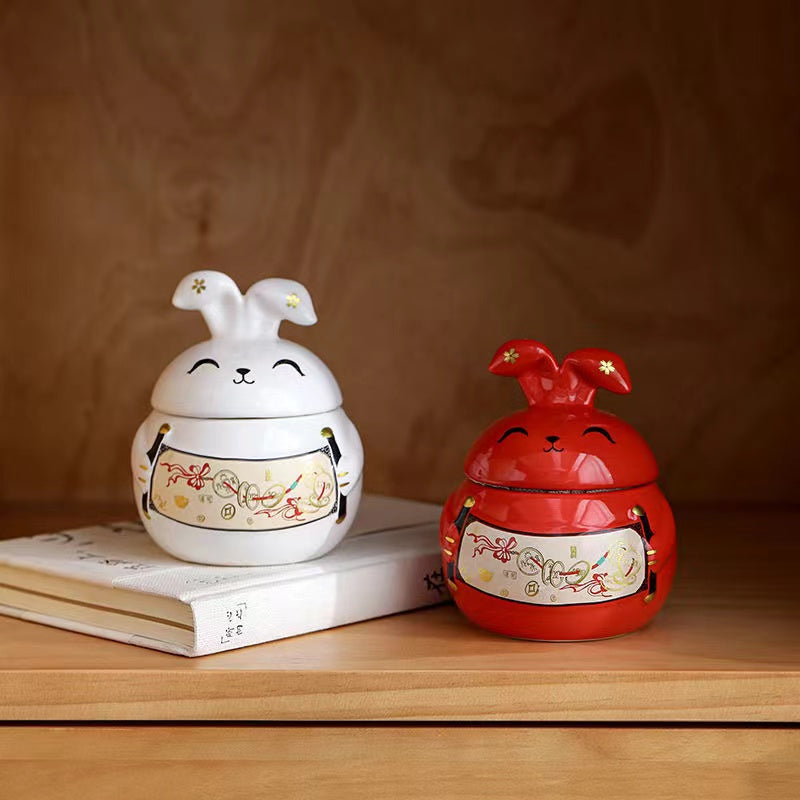 Fortune Rabbit Tea Jar-IM276