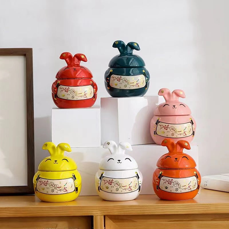 Fortune Rabbit Tea Jar-IM276