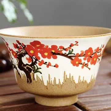 hand-painted Master Wu three piece gai wan Kung Fu tea cup-IM294