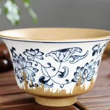 hand-painted Master Wu three piece gai wan Kung Fu tea cup-IM294