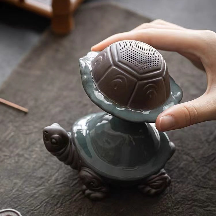 Purple sand turtle tea glass tea filter tea pet decoration-IM298