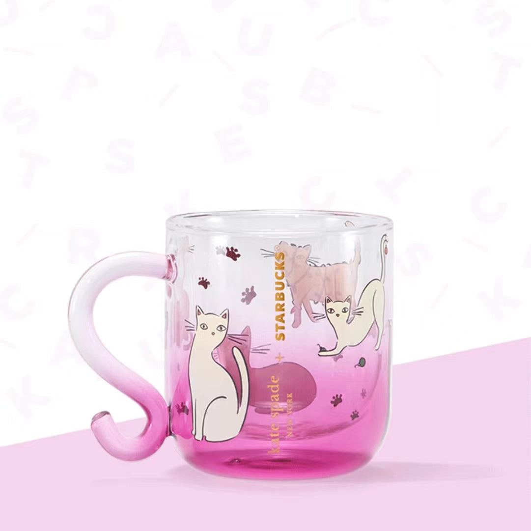 STARBUCKS ➕kate spade NEW YORK cat style glass num 923