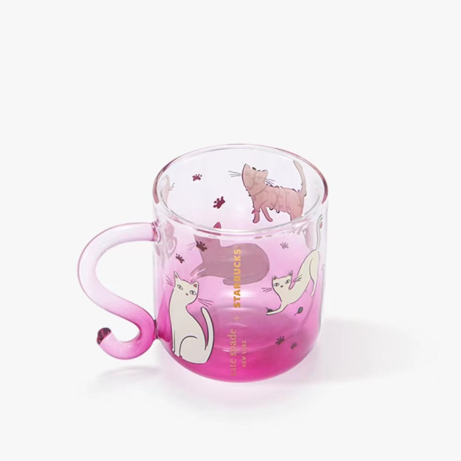 STARBUCKS ➕kate spade NEW YORK cat style glass num 923