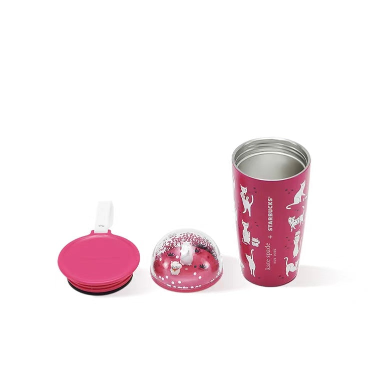 STARBUCKS ➕kate spade NEW YORK cat style Stainless steel thermos cup 355ml 999