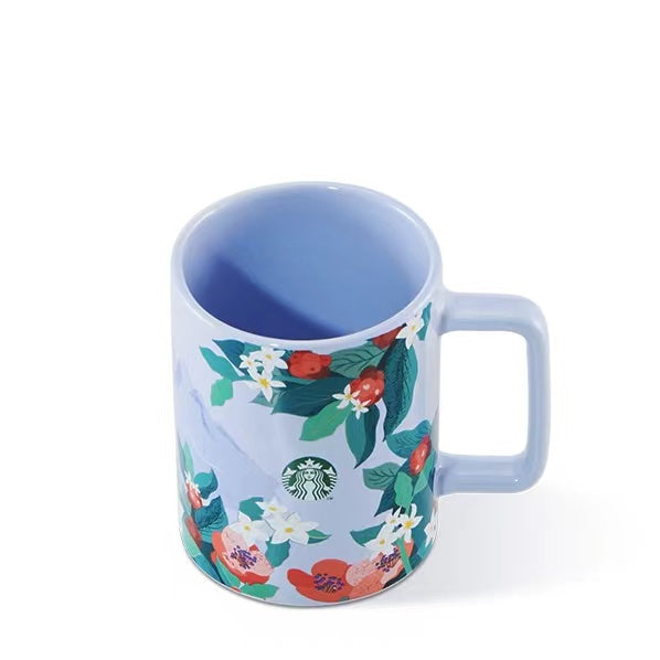 STARBUCKS - Papua new Guinea style volcano jasmine flower mug 384ml