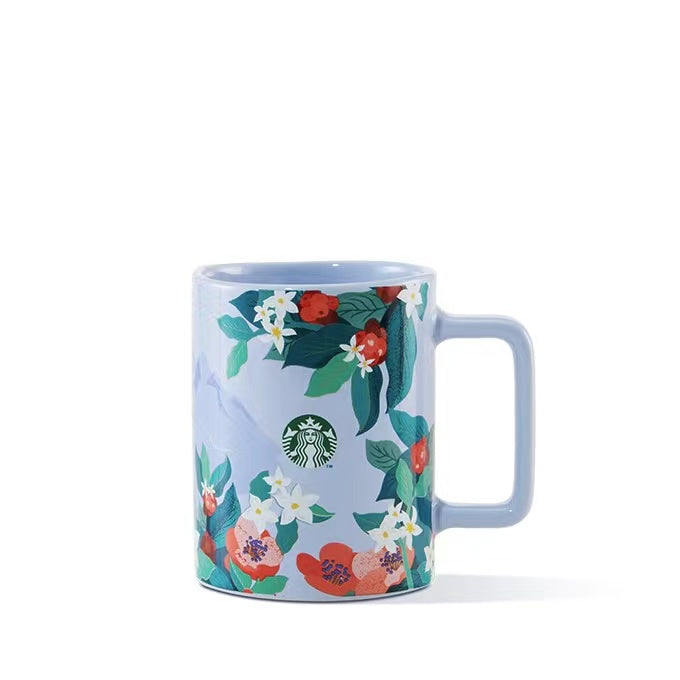 STARBUCKS - Papua new Guinea style volcano jasmine flower mug 384ml