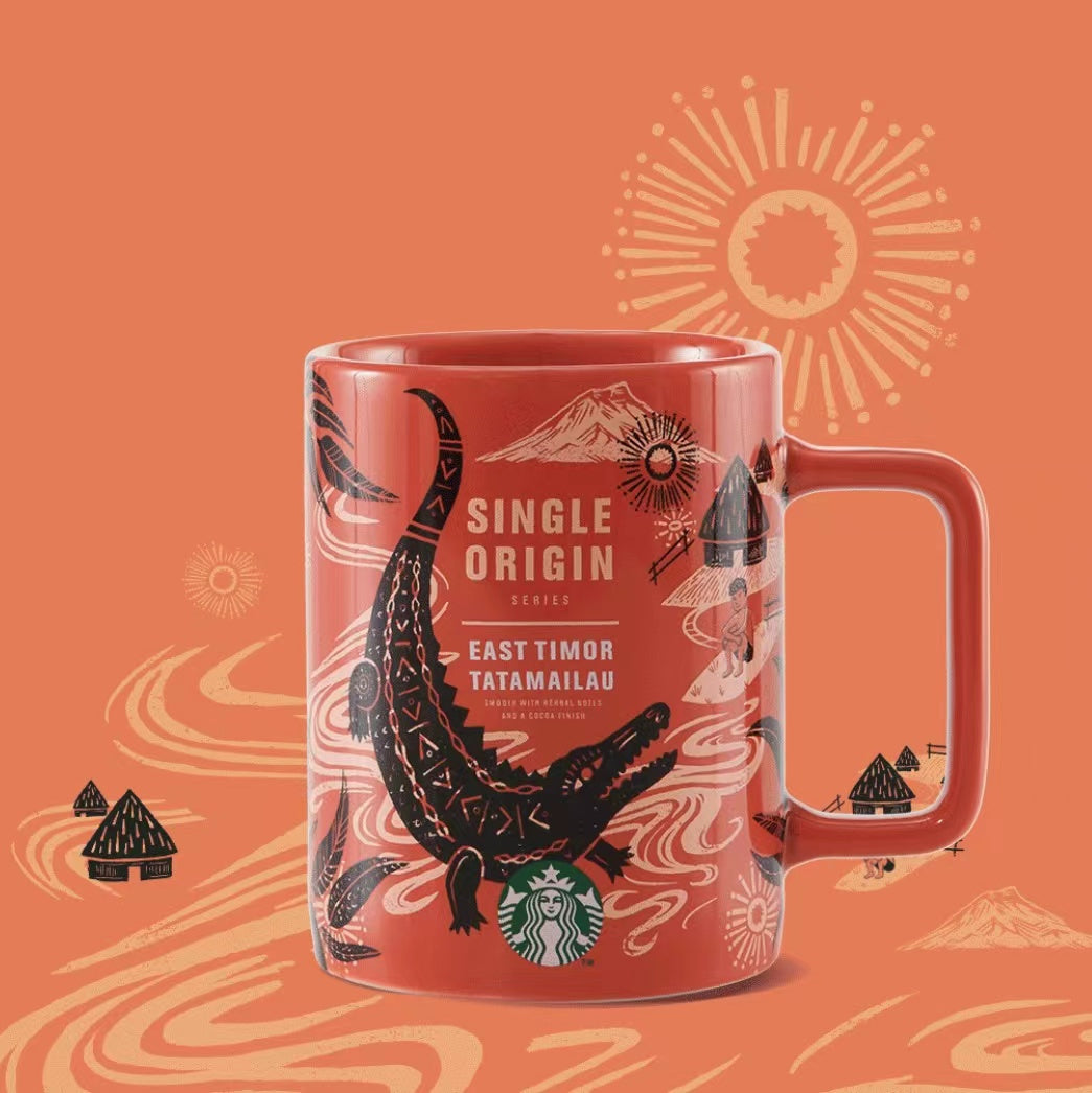 STARBUCKS - Tatamailau east timor Crocodile island style mug 384ml num 39😃