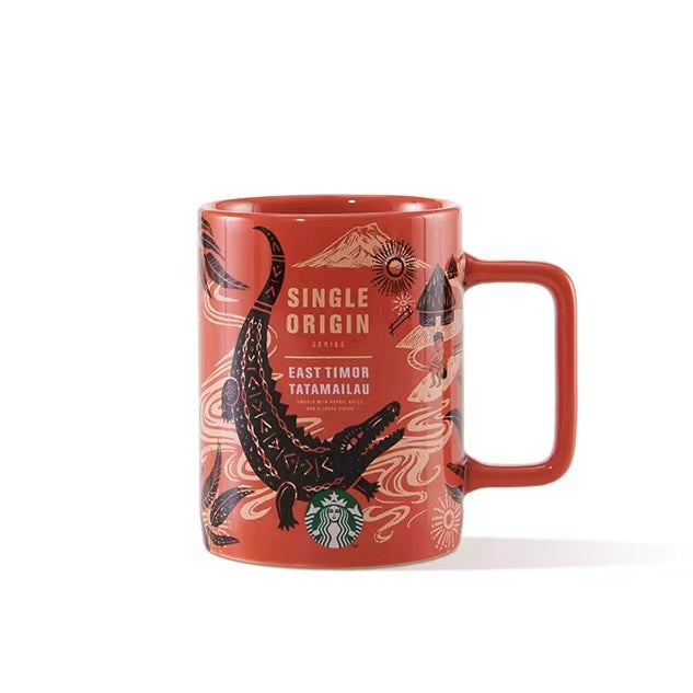 STARBUCKS - Tatamailau east timor Crocodile island style mug 384ml num 39😃