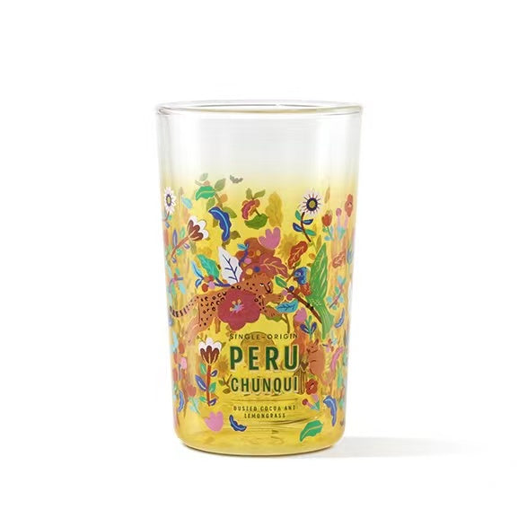 STARBUCKS - Tropical Peru style Double tumbler 350ml offline 0918  num 39