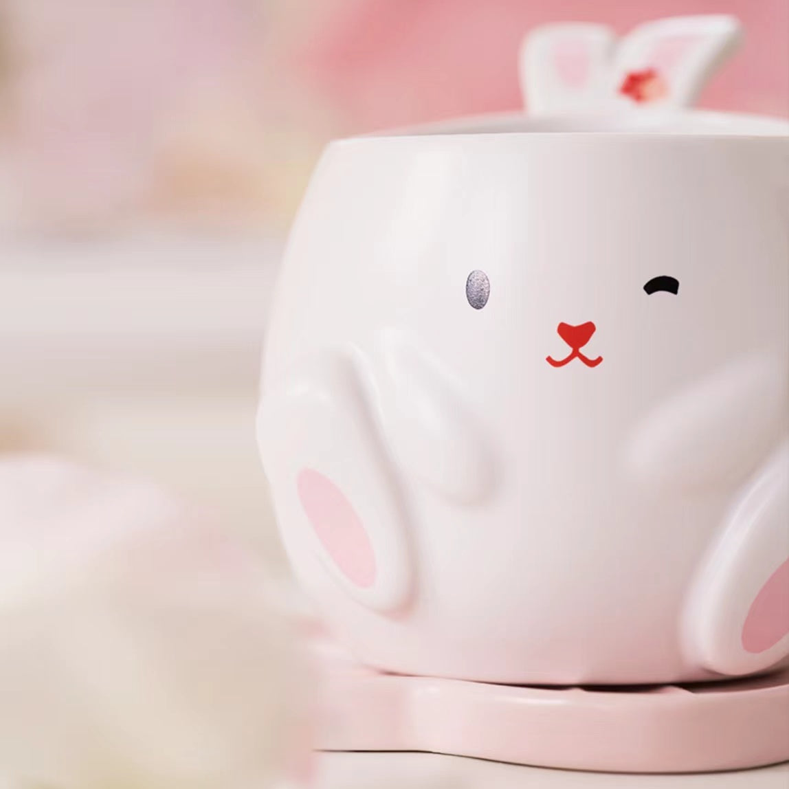 Starbucks - Cute rabbit peach blossom mug 355ml