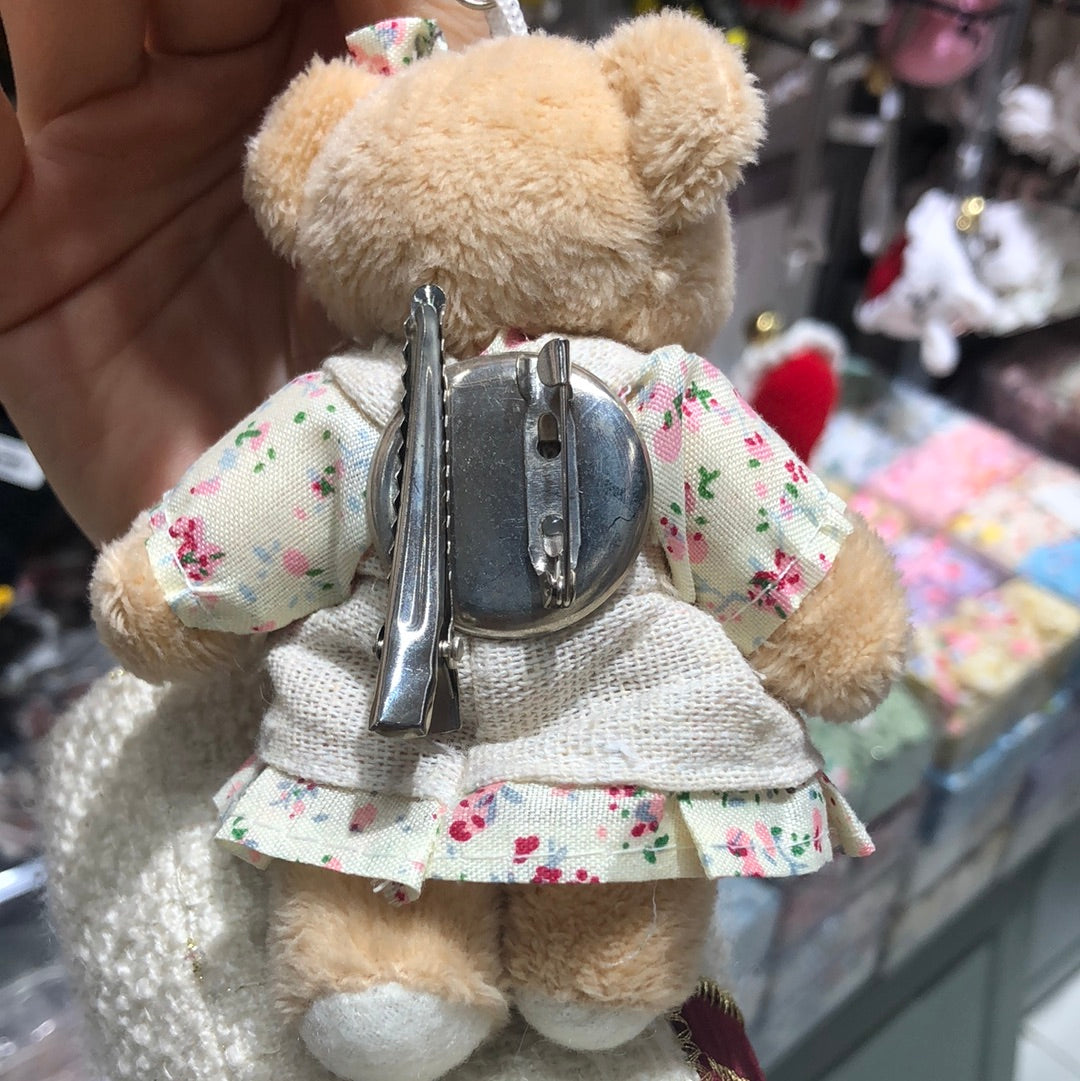 Bear hair clip and keychain