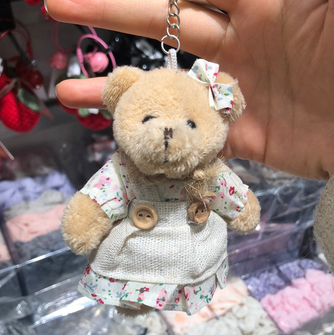 Bear hair clip and keychain